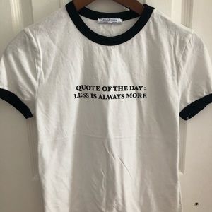 Very chic white ZARA shirt with black details!